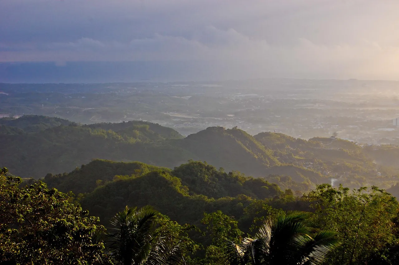 mountains, green, sunrise, cebu, nature, philippines